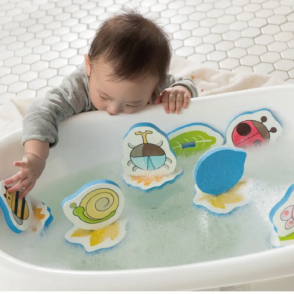 【nido.nido】愛上洗澎澎 圓圓昆蟲 洗澡玩具(歐盟認證 台灣製 無毒玩具 寶寶洗澡玩具)