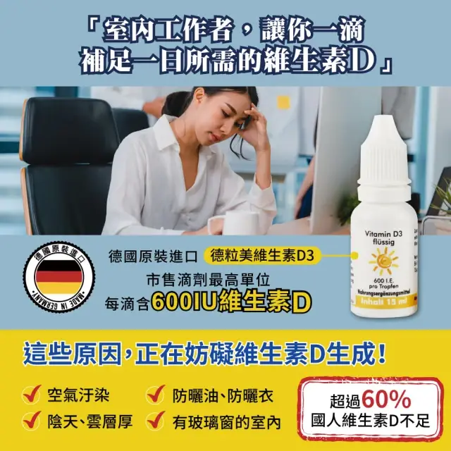 【德國 Natural Fit 活粒適】維生素D3 15mL(非活性維他命D3 增進補鈣吸收) - 圖片 3