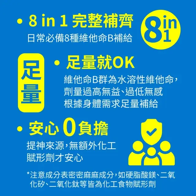 【德國 Natural Fit 活粒適】維生素B群 90粒(素食維他命B群 B1 B6 B12 葉酸 泛酸 菸鹼酸 生物素) - 圖片 6